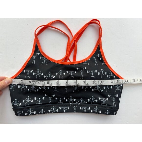 Born Primitive NWOT Warrior Sports Bra Skeleton Weightlifting Print Size Small - Picture 8 of 9